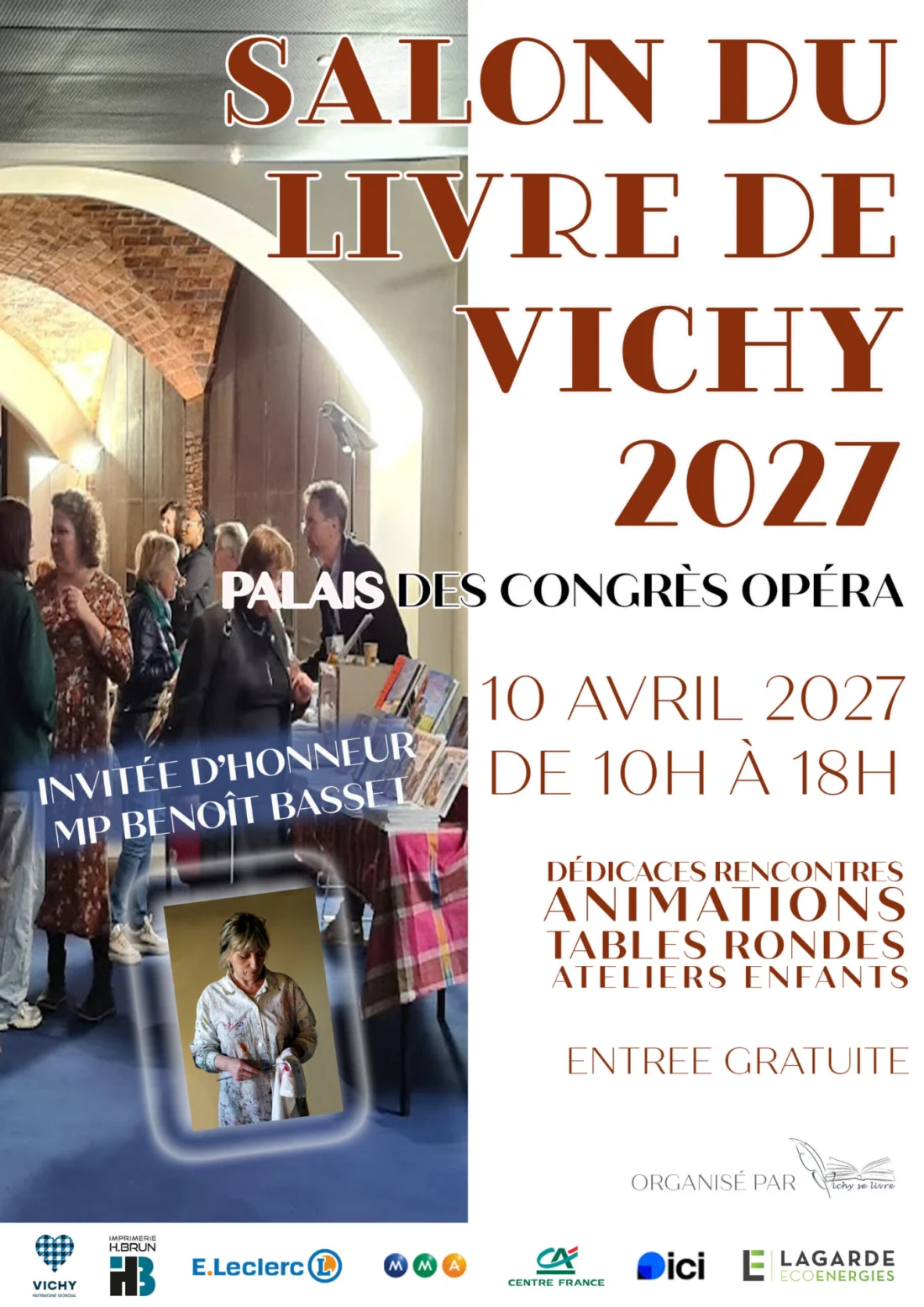 Affiche du Salon du Livre de Vichy 2027 auquel participera Naomi Quetzal